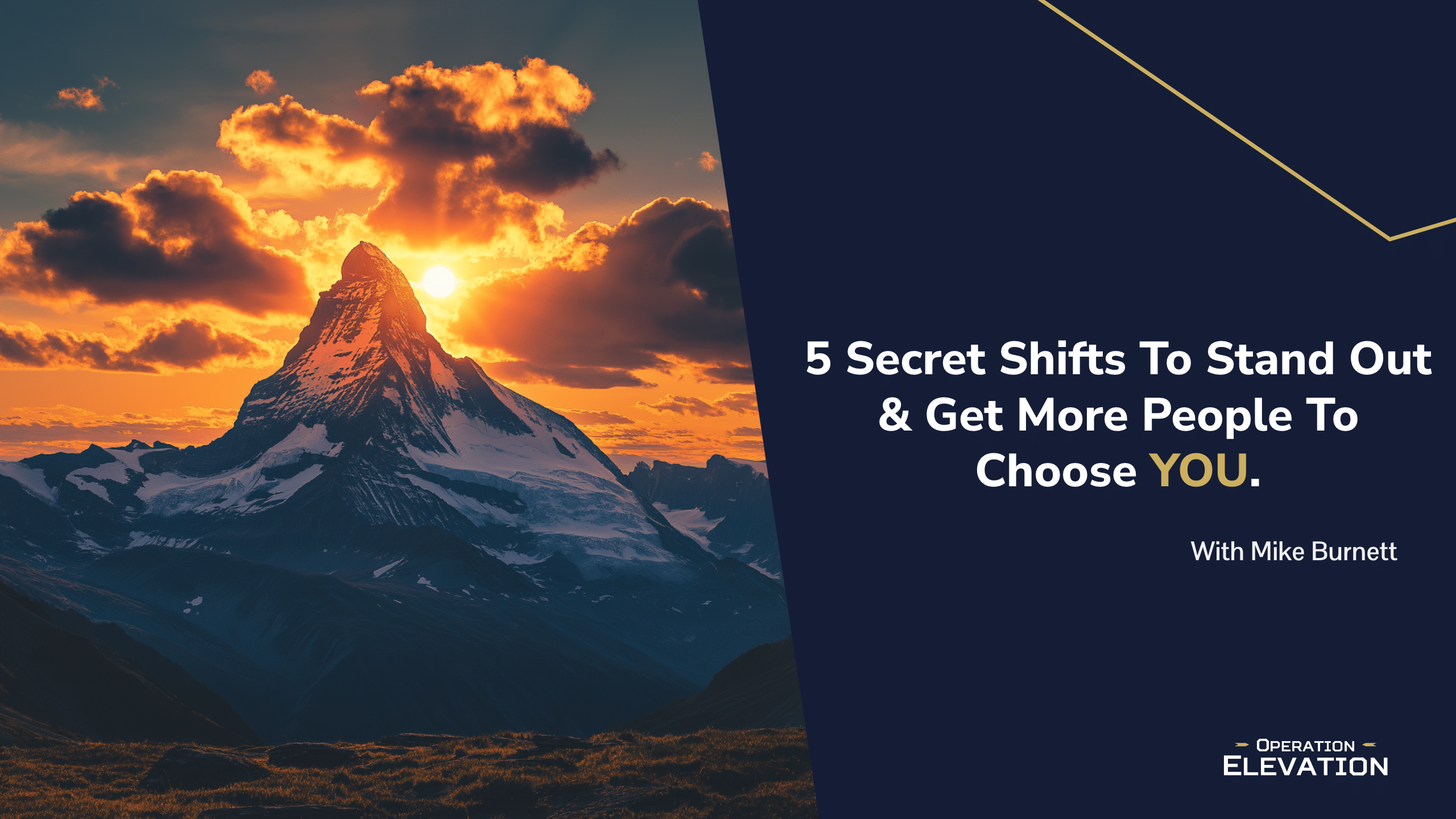 Title slide of the Operation Elevation webinar